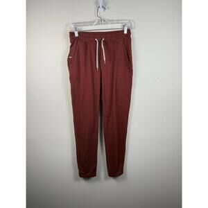Vuori Ponto Performance Pants Small Red Rust Lightweight Athleisure Performance
